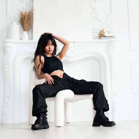 VARENNE V CUT INK CARGO PANTS - Picture 7 of 9